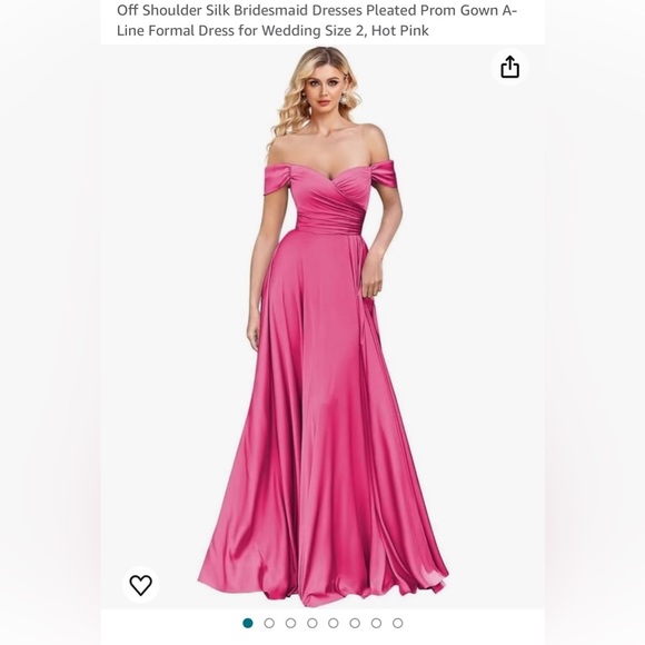 Dresses & Skirts - Off Shoulder Silk Bridesmaid Dress 👗